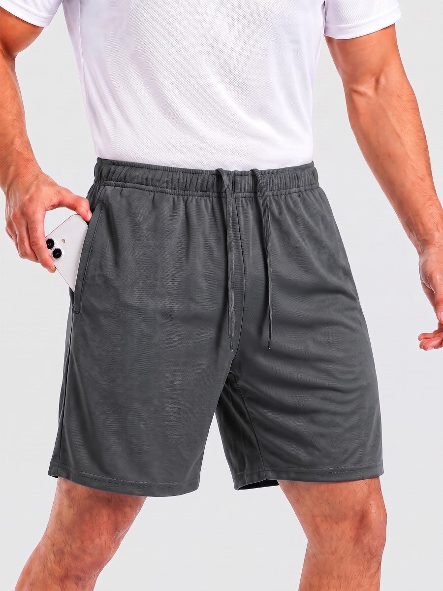 TACVASEN Dark Grey Men's 7-inch Quick Dry Lightweight Athletic Running Shorts