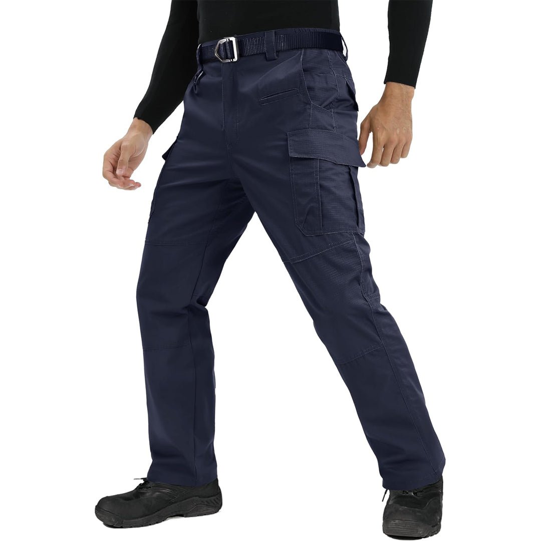 TACVASEN Navy Men's 9 Pockets Ripstop Water Repellent Tactical Pants