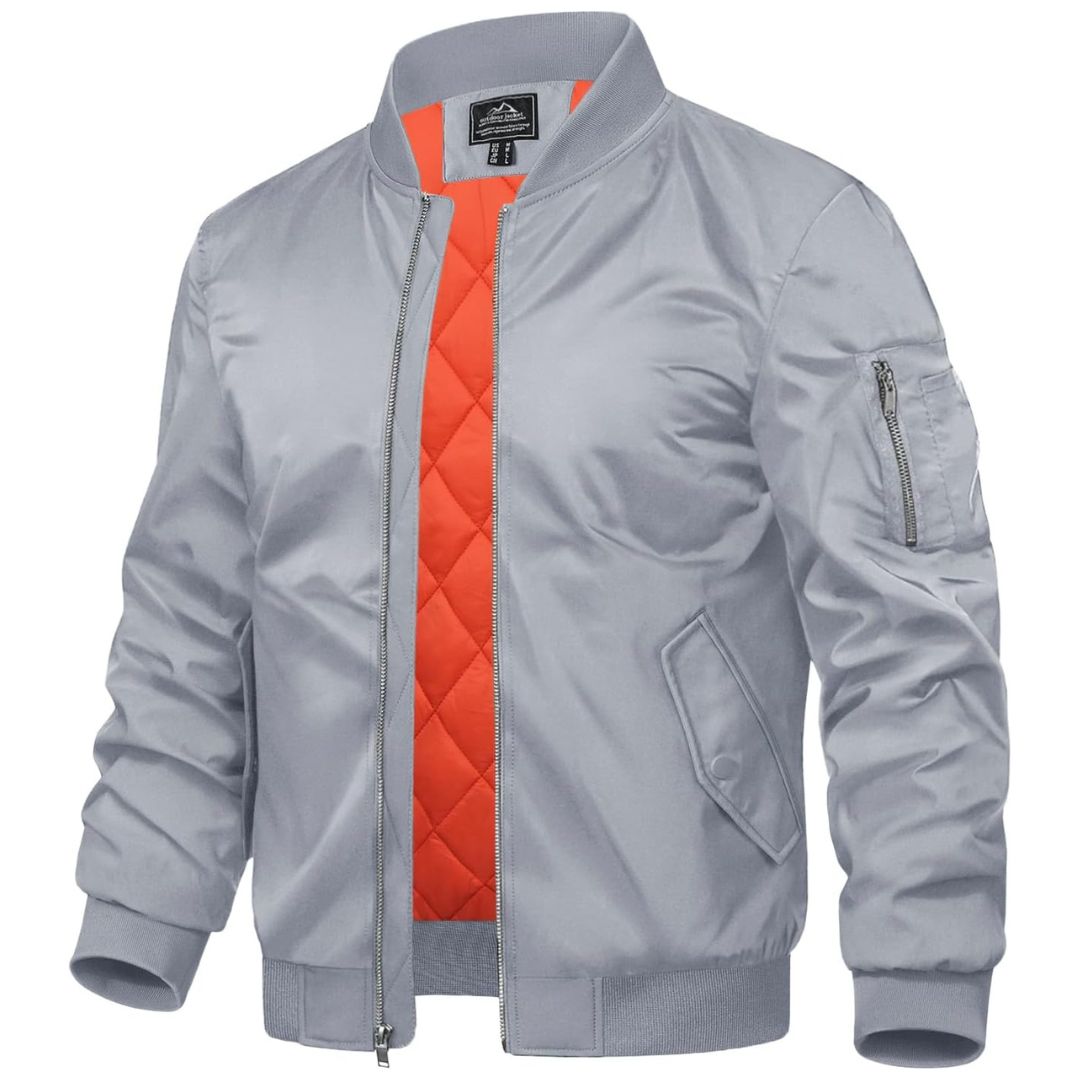 Men's Winter Bomber Jacket Thermal Warm Padded Windbreaker - google_men_lightweight_jacket