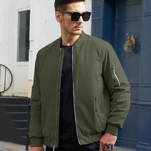 Men's Winter Bomber Jacket Thermal Warm Padded Windbreaker - google_men_lightweight_jacket
