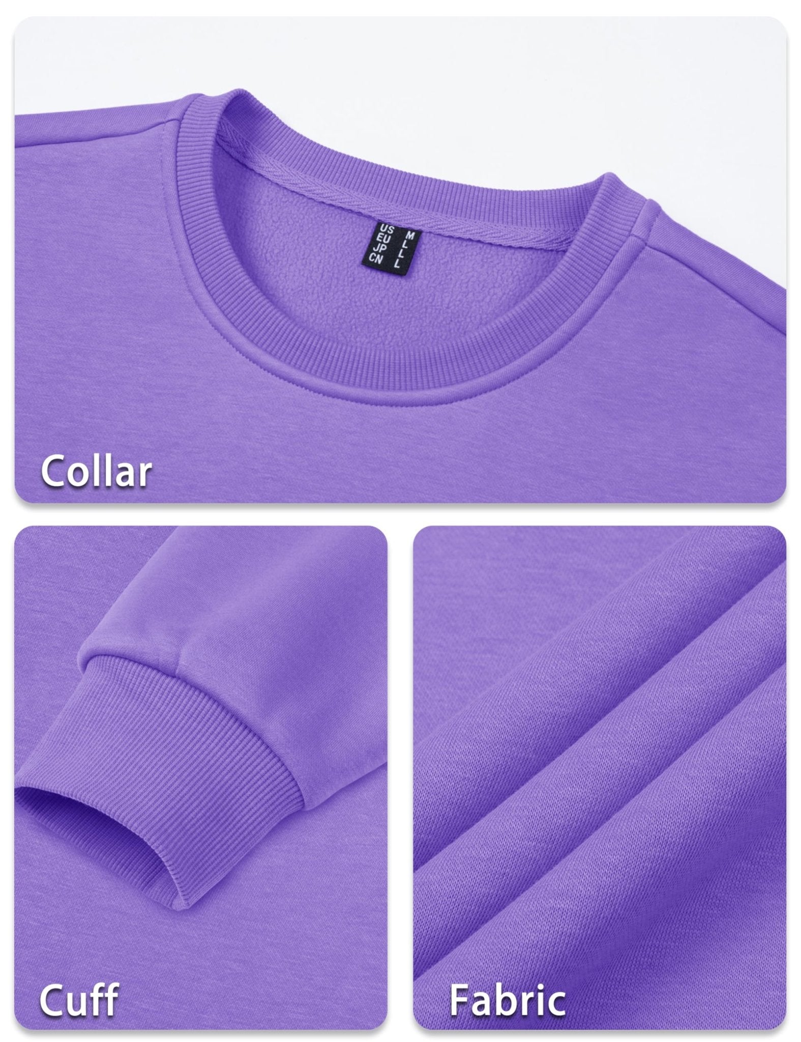 TACVASEN Black Men's Casual Fleece Lined Pullover Sweatshirts