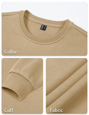 TACVASEN Black Men's Casual Fleece Lined Pullover Sweatshirts