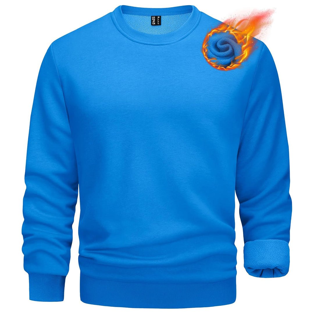 Men's Casual Crewneck Fleece Pullover Sweatshirts - google men long sleeve