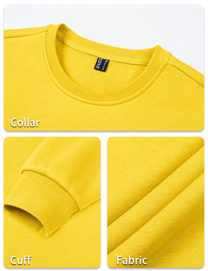 TACVASEN Black Men's Casual Fleece Lined Pullover Sweatshirts