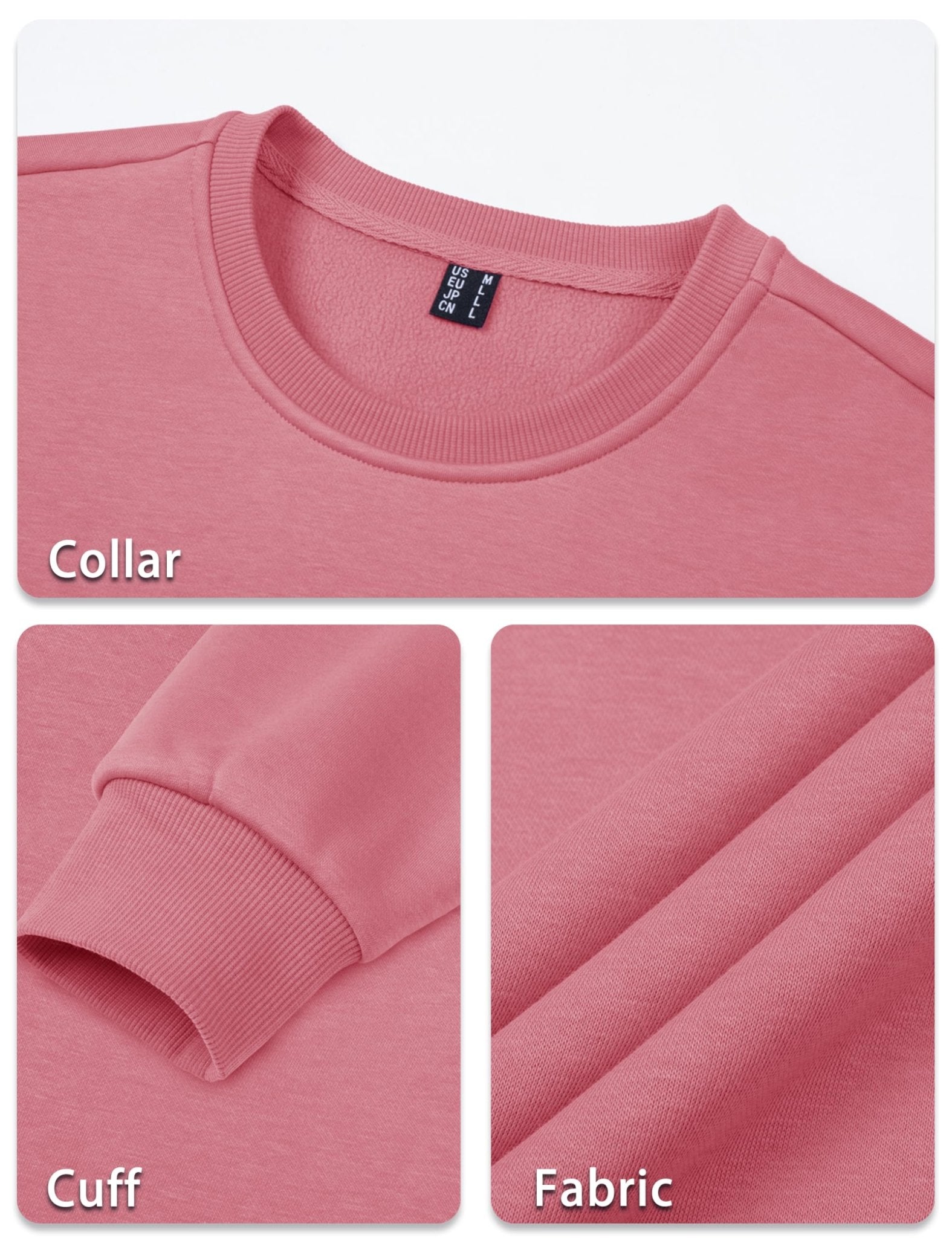 TACVASEN Black Men's Casual Fleece Lined Pullover Sweatshirts