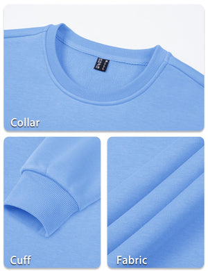 TACVASEN Black Men's Casual Fleece Lined Pullover Sweatshirts