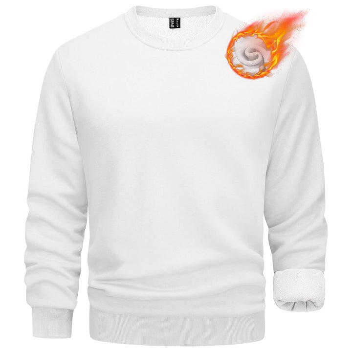 Men's Casual Crewneck Fleece Pullover Sweatshirts - L22M734