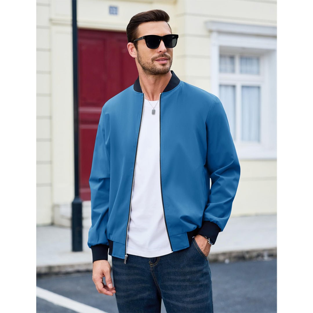 Men's Casual Lightweight Bomber Jacket - google_men_lightweight_jacket
