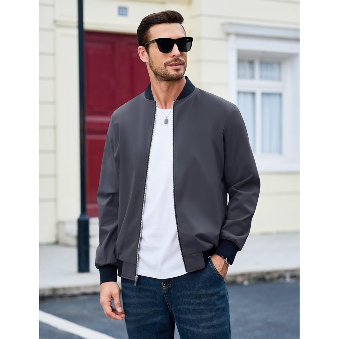 Men's Casual Lightweight Bomber Jacket - google_men_lightweight_jacket