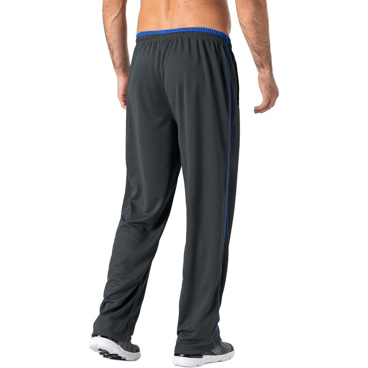 Men's Casual Open Bottom Mesh Sweatpants with Pockets - 001网眼长裤