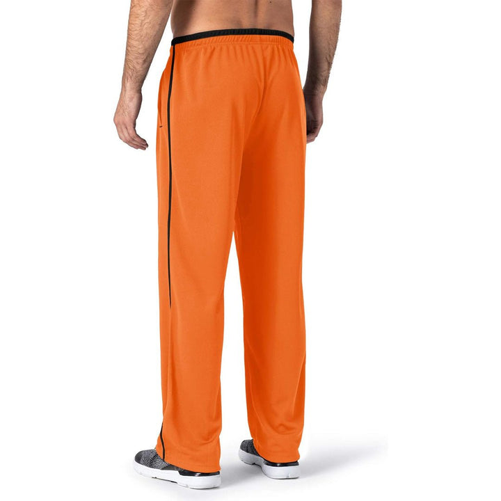 Men's Casual Open Bottom Mesh Sweatpants with Pockets - 001网眼长裤