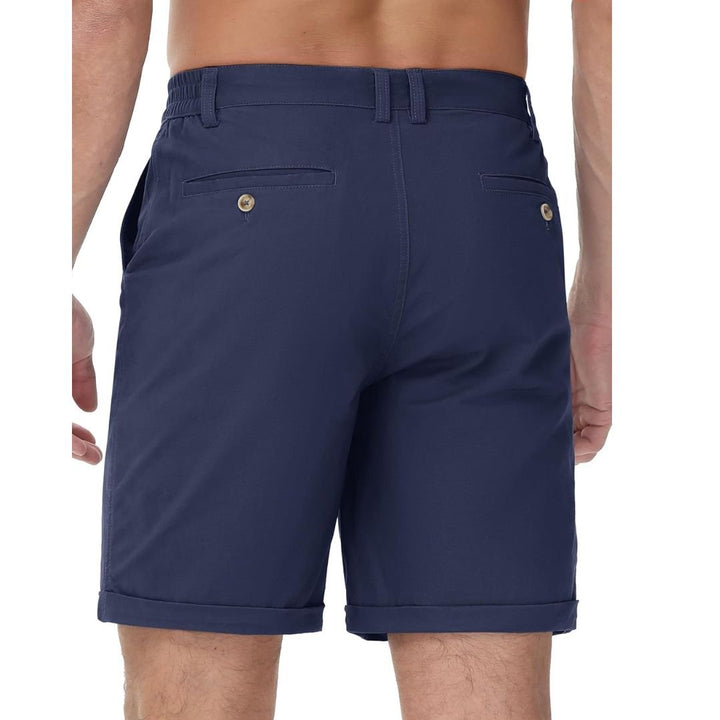 Men's Classic Stretch Chino Shorts with Pockets - Men's Hiking Shorts