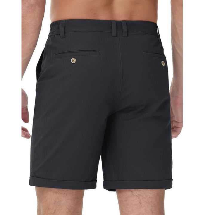 Men's Classic Stretch Chino Shorts with Pockets - Men's Hiking Shorts
