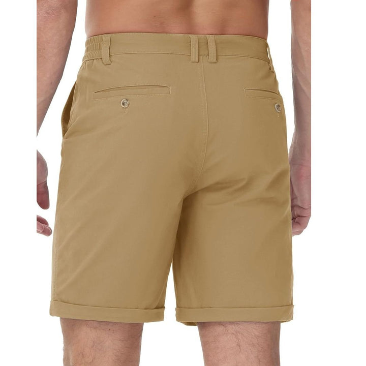Men's Classic Stretch Chino Shorts with Pockets - Men's Hiking Shorts