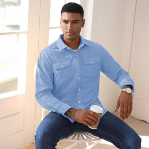 Men's Corduroy Jacket Casual Lightweight Shirt Jacket - B23M2024