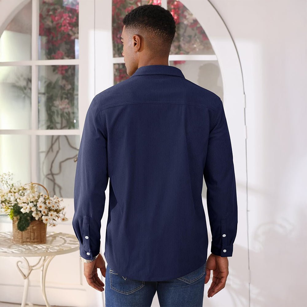 Men's Corduroy Jacket Casual Lightweight Shirt Jacket - B23M2024