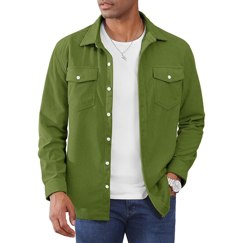 Men's Corduroy Jacket Casual Lightweight Shirt Jacket - B23M2024