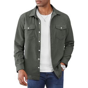 Men's Corduroy Jacket Casual Lightweight Shirt Jacket - B23M2024