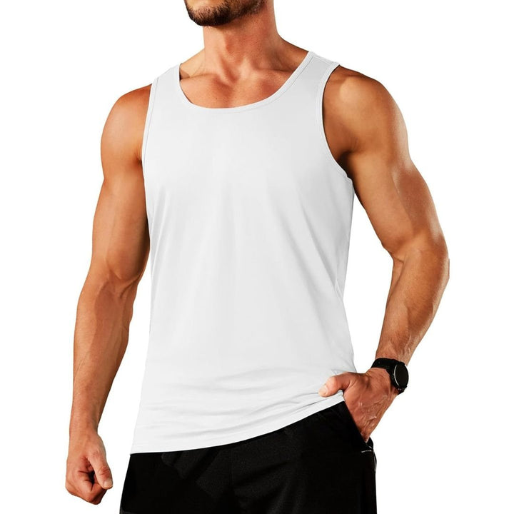 Men's Cotton Moisture Wicking Sleeveless Gym Tank Top - men's tops