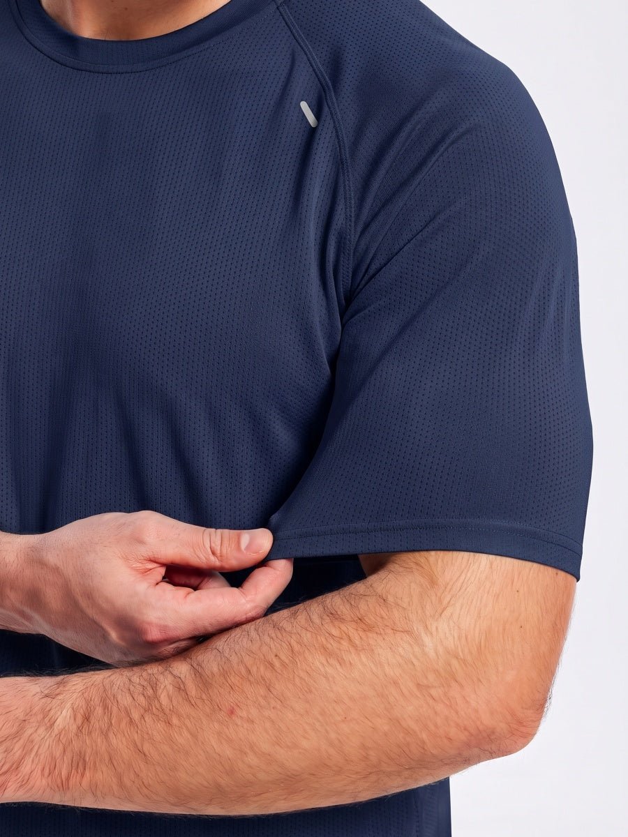 TACVASEN Royal Blue Men's Dry Fit Shirts Mesh Short Sleeve Athletic