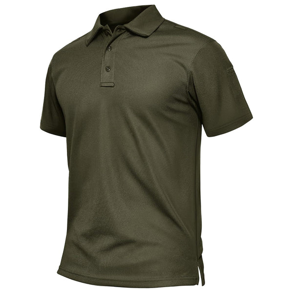 Men's Dry Fit UPF 50+ Golf Workwear Tactical Polo Shirt - AT24M3204
