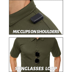 TACVASEN Army Green Men's Dry Fit UPF 50+ Golf Workwear Tactical Polo Shirt