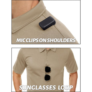 TACVASEN Khaki Men's Dry Fit UPF 50+ Golf Workwear Tactical Polo Shirt