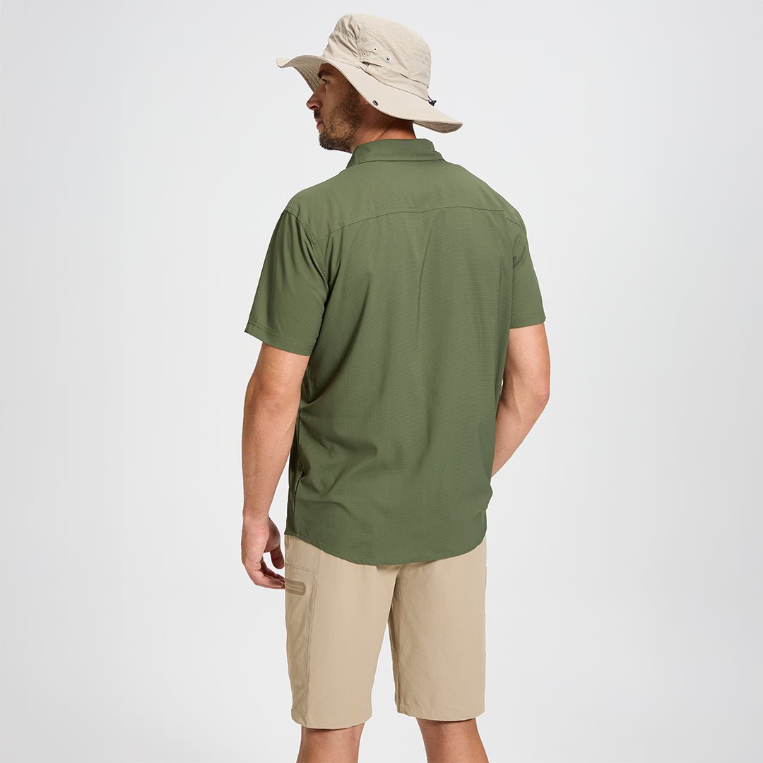 TACVASEN Blue Grey Fishing Shirt UPF 50+ Lightweight Outdoor Shirt