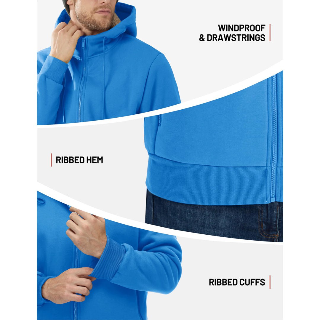 TACVASEN Khaki Men's Fleece Hoodie Jacket Windproof Winter Coats