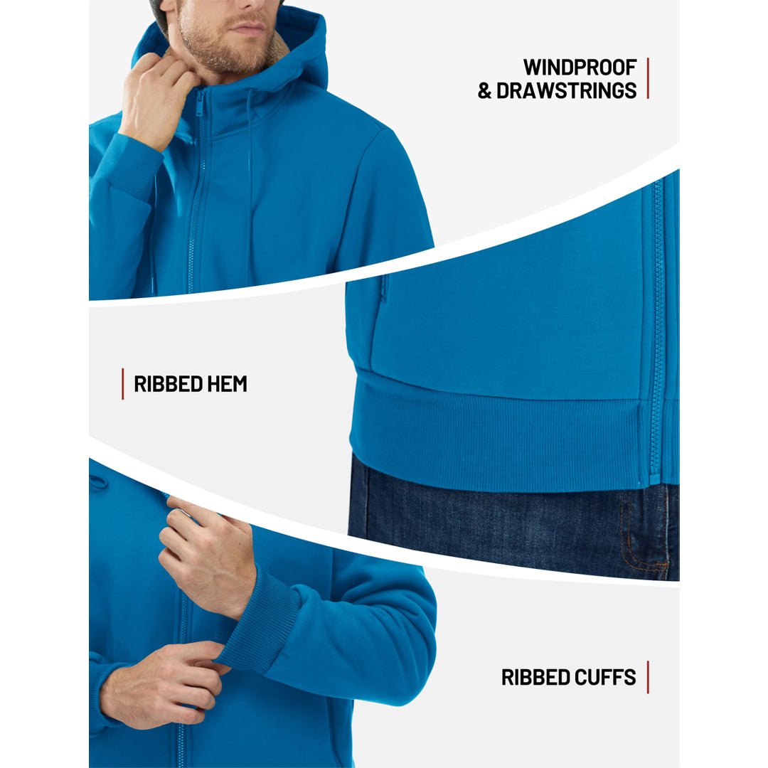 TACVASEN Khaki Men's Fleece Hoodie Jacket Windproof Winter Coats