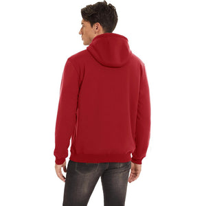 TACVASEN Tomato Red Men's Fleece Hoodie Thick Fleece Lined Sweatshirt