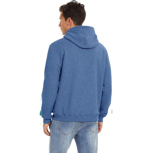 TACVASEN Blue Men's Fleece Hoodie Thick Fleece Lined Sweatshirt