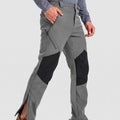 TACVASEN Light Grey Men's Fleece Lined Snow Ski Waterproof Pants