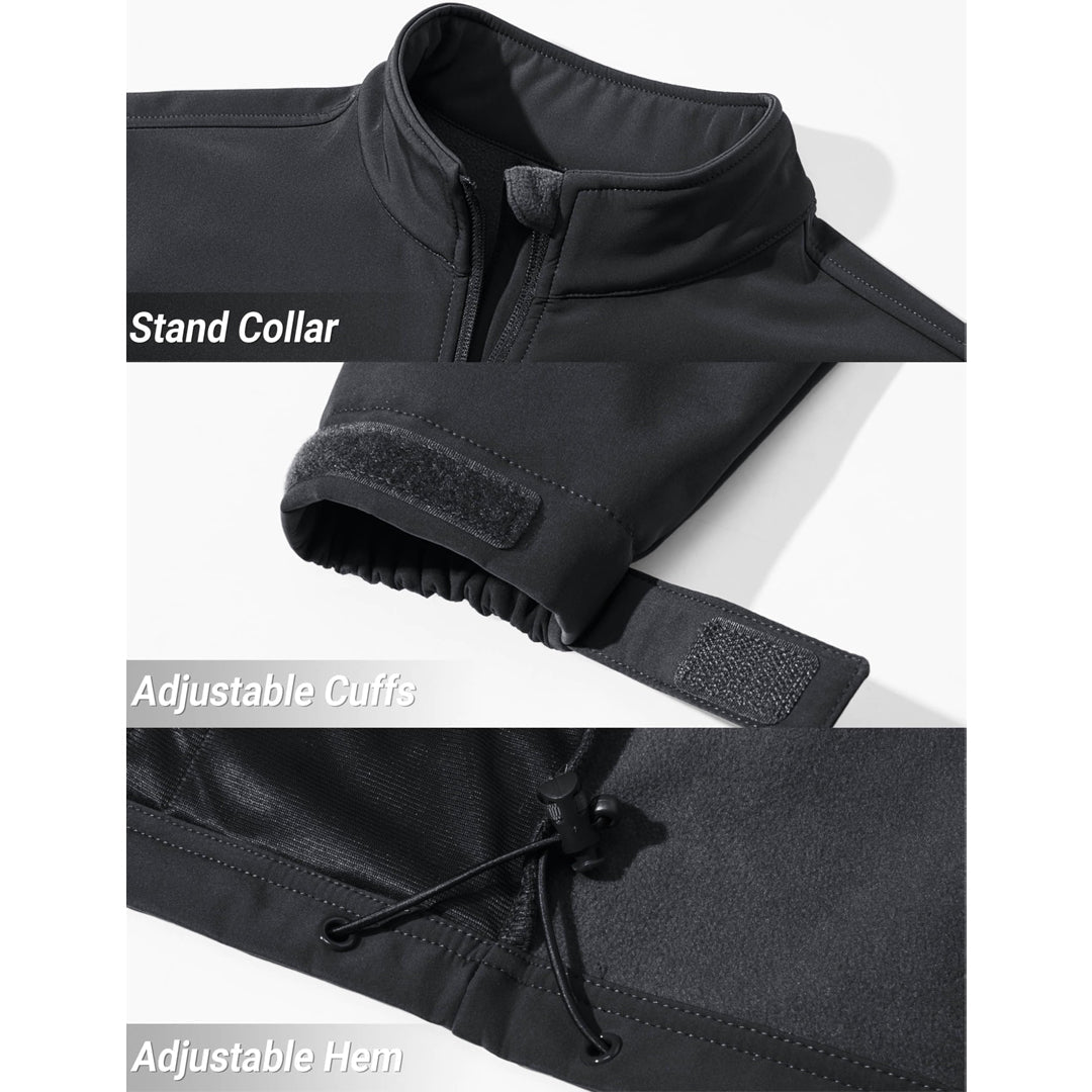 Men's Fleece Lined Softshell Waterproof Outdoor Jackets - H22M688D