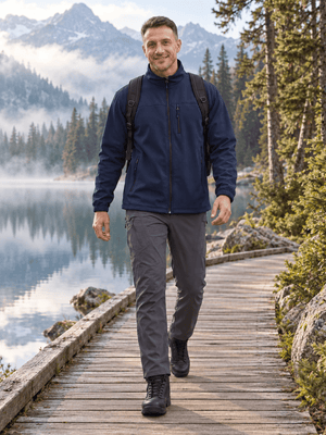 TACVASEN Navy Men's Fleece Lined Softshell Waterproof Outdoor Jackets