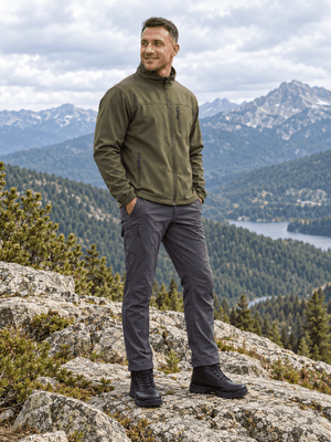 TACVASEN Army Green Men's Fleece Lined Softshell Waterproof Outdoor Jackets