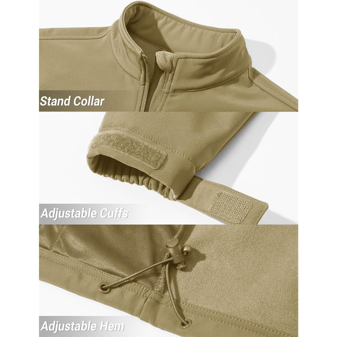 Men's Fleece Lined Softshell Waterproof Outdoor Jackets - H22M688D