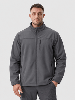 TACVASEN Dark Grey Men's Fleece Lined Softshell Waterproof Outdoor Jackets