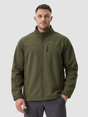 TACVASEN Army Green Men's Fleece Lined Softshell Waterproof Outdoor Jackets