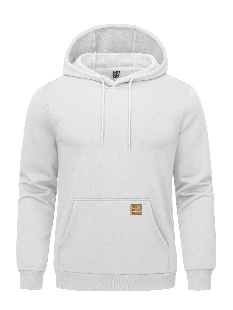 TACVASEN White Men's Fleece Lined Sweatshirt Hoodies