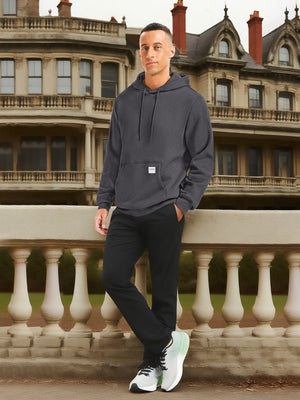 TACVASEN Dark Grey Men's Fleece Lined Sweatshirt Hoodies