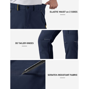 TACVASEN Khaki Insulated Fleece Lined Outdoor Snow Pants