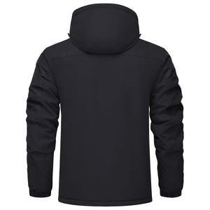 TACVASEN Red Grey Fleece Lined Waterproof Winter Ski Jacket