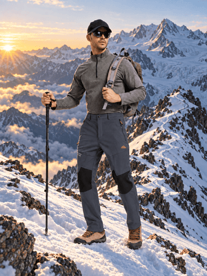 TACVASEN Dark Grey Men's Fleece Lined Windproof Water Resistant Ski Pants