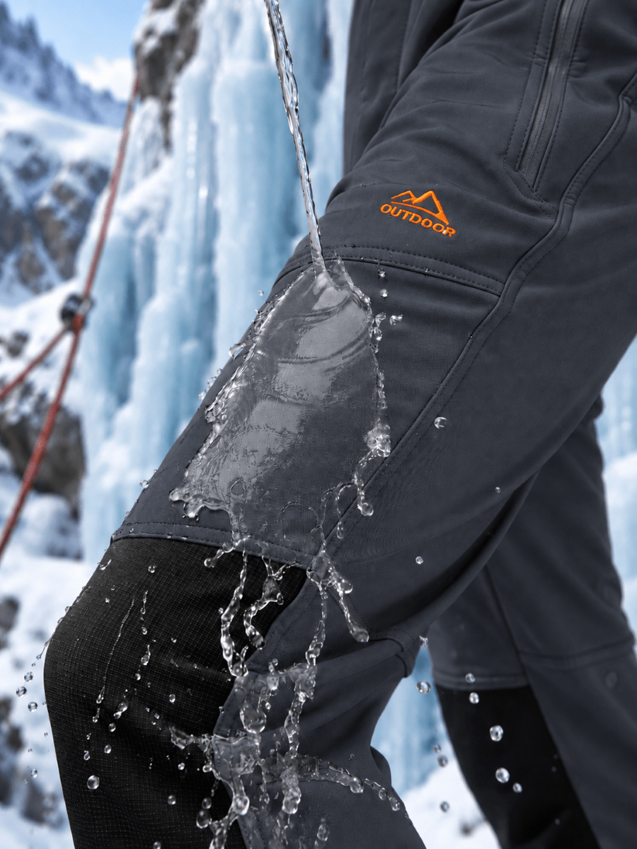 TACVASEN Dark Grey Men's Fleece Lined Windproof Water Resistant Ski Pants