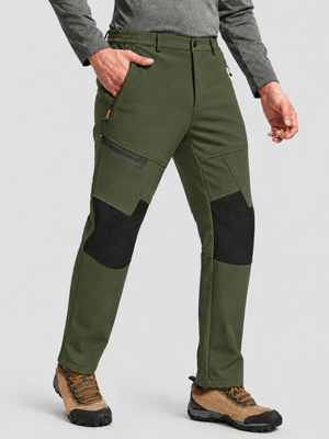 TACVASEN Army Green Men's Fleece Lined Windproof Water Resistant Ski Pants