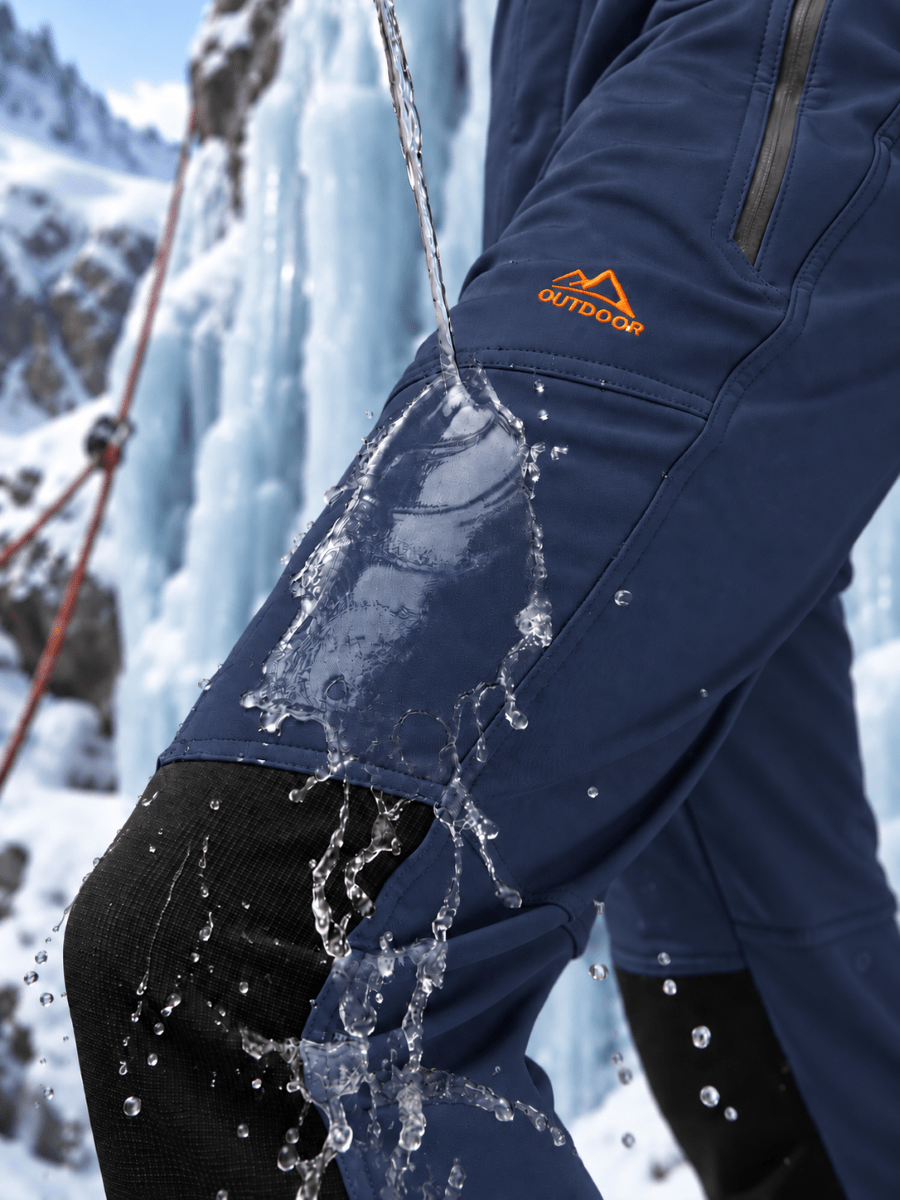 TACVASEN Navy Men's Fleece Lined Windproof Water Resistant Ski Pants
