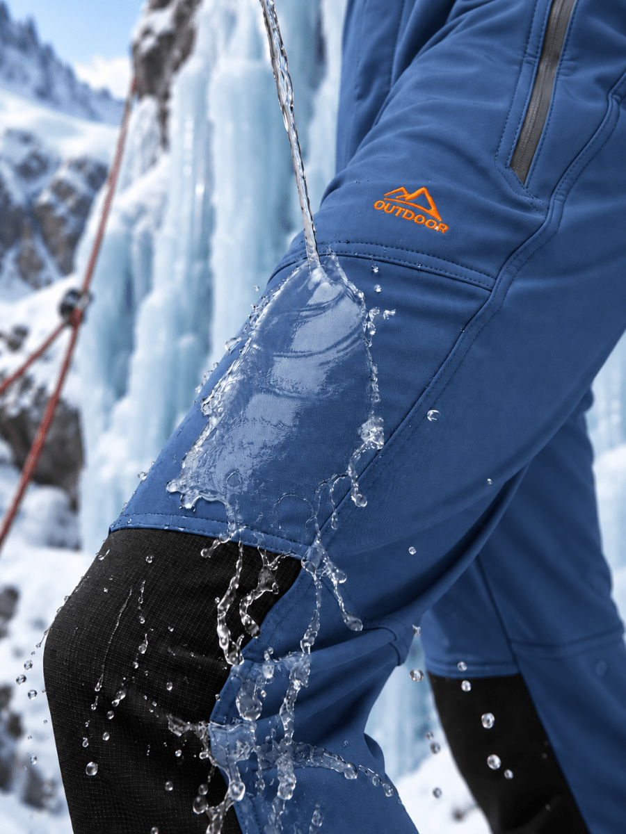 TACVASEN Denim Blue Men's Fleece Lined Windproof Water Resistant Ski Pants
