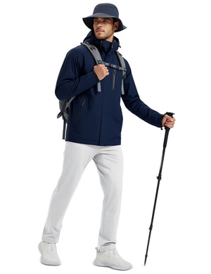 TACVASEN White Men's Fleece Lined Winter Warm Pants