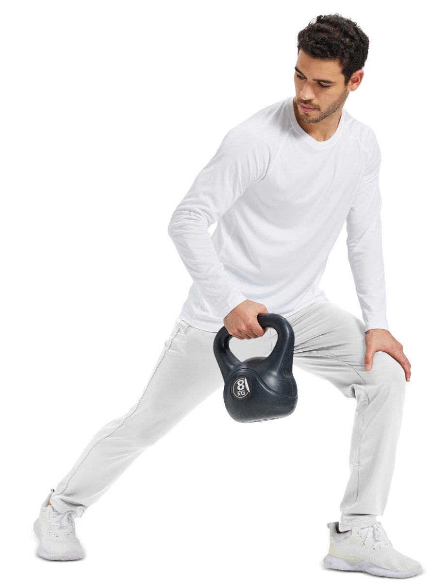 TACVASEN White Men's Fleece Lined Winter Warm Pants
